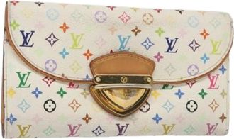 Louis Vuitton Pre-owned Wallets, female, White, Size: ONE SIZE Pre-owned Canvas Wallet