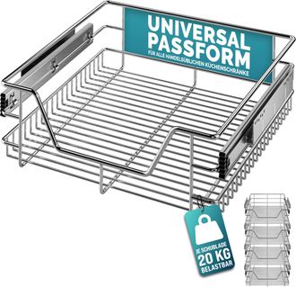 Deuba Casaria Cestello Estraibile Sottolavello Cassetto Telescopico Metallo Guide Scorrevoli 20kg 30cm / 40cm / 50cm / 60cm 50cm. Set Of 4 (en)