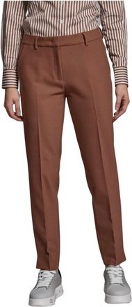 Via Masini 80 Stijlvolle broek voor mannen - Dames - Straight fit broeken - Bruin - S - Broeken