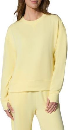 Yogalicious All Day Long Brushed Terry Sweatshirt & Leggings Set in Daffodil at Nordstrom Rack, Size X-Large
