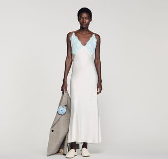 Sandro Lingerie-style maxi dress