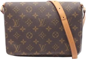 Louis Vuitton Pre-owned Vintage Cross Body Bag - Dames - Vintage Schoudertas - Bruin - ONE Size - Leer - Vintage