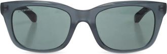 Balenciaga Zonnebril - Heren - Zonnebrillen - Groen - ONE Size - Leer - Accessoires