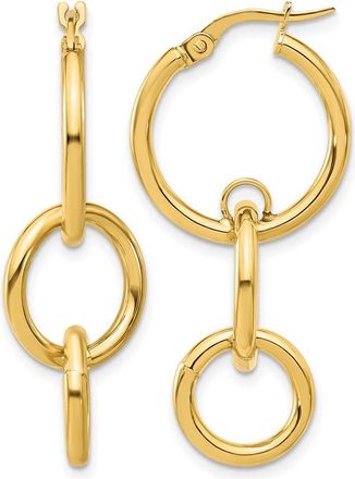 Diamond2Deal 14K Yellow Gold Double Round Hoop Earrings