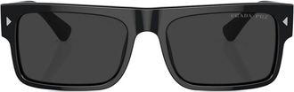 Prada Black Square Frame Sunglasses - Mens - Acetate