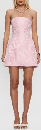 Princess Polly Heaven Sent Strapless Minidress in Light Pink at Nordstrom, Size 10