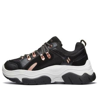 Skechers (WMNS) Skechers Black Jack Sports Shoes Black/White/Gold 74238-BKRG