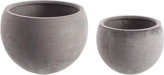 BIZZOTTO Set2 Florero Cemento Esfera Gris