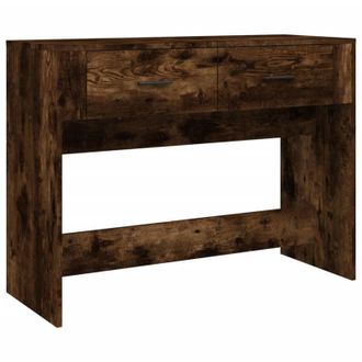 vidaXL Console Table Smoked Oak 100x39x75 cm Engineered Wood Vidaxl
