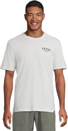 Prana Past and Present Short Sleeve T-Shirts Mens T Shirt Soft White : 2XL, Cotton