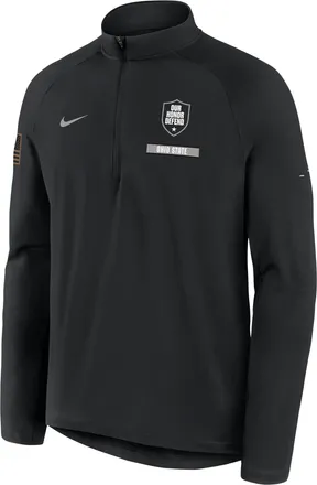 Nike Ohio State 2026 Military Appreciation Stride Nike Mens Dri-FIT College 1/2-Zip Long-Sleeve Top in Black | 04V100AOHD-9UW