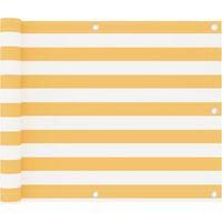 OEM Biombo Para Balc&oacute;n, Blanco Y Amarillo, 75 X 600 Cm, Tela Oxford - Crezuo