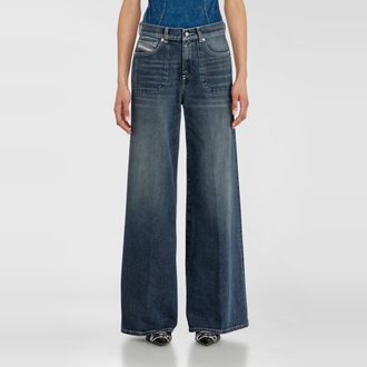 Diesel Flare Jeans Regular Waist 1978 D-Akemi, Dark blue, Zip fly