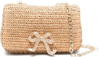 Self Portrait Borsa a spalla con fiocco - Toni neutri