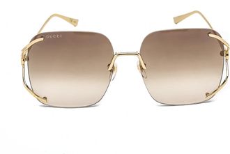 Gucci GG0646S002 Gold Metal Frame Sunglasses - Gold