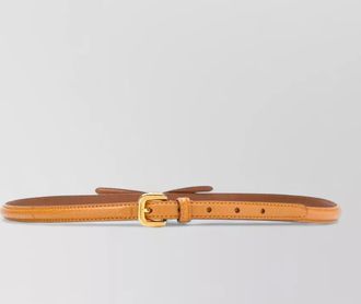 Prada leather bow detail slim belt