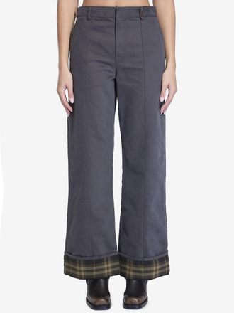 Burberry Womens Trousers In Cotton And Nylon - Grey - Size EU 34 (Womens)