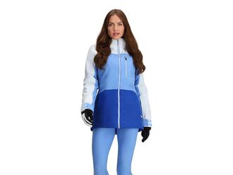 Obermeyer First Chair Jacket Womens Clothing Mosaic Blue : 12, Polyester