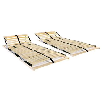vidaXL Vidaxl - Somieres De L&aacute;minas Con 28 Listones 7 Zonas 2 Uds 70x200 Cm