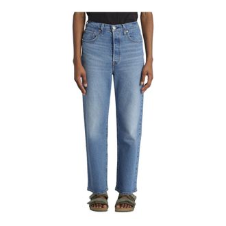 Levi's Ribbed Cage Straight - female - Levis - Straight Fit Jeans - Blue - W32 - Jeans