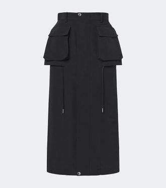 sacai Gonna midi in misto cotone