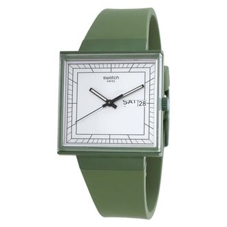 Swatch What IfGreen? Quartz White Dial Unisex Watch SO34G700