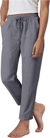 Generic Womens Solid Color Summer Pants Cotton Linen Palazzo Yoga Trousers with Side Pocket Womens Straight Leg Jogger Trousers Summer Drawstring Pants Lightw