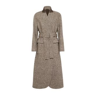 Brunello Cucinelli Mujer, Abrigos, Marr&oacute;n, Talla: S