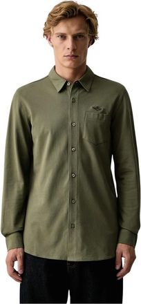 Aeronautica Camicia Casual con Bottoni - - Shirts - Uomo - Verde - XL