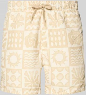 Only & Sons Badehose mit Allover-Muster Modell PRINT in Beige, Gr&ouml;&szlig;e XL