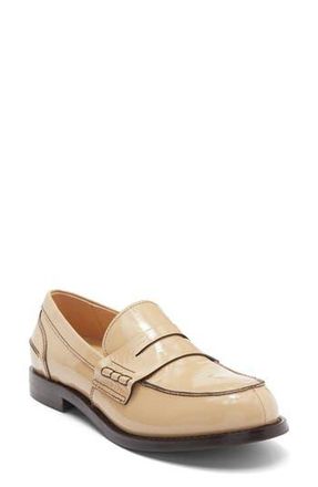 Jeffrey Campbell Books Penny Loafer in Beige Crinkle Patent at Nordstrom Rack, Size 5.5