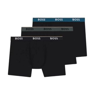 HUGO BOSS Ondergoed, Heren, Zwart, XL, Katoen, Tripack Stretch Katoenen Boxer