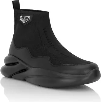 Philipp Plein Runner Sock Skywalker Unisex in Black/black at Nordstrom, Size 43