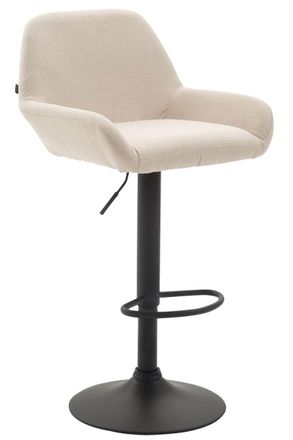 Clp Taburete De Bar Braga En Tela Crema Negro