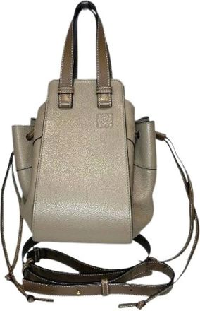 Loewe Pre-owned Mini Bags, female, Beige, Size: ONE SIZE Pre-owned Hammock Mini Leather 2way Bag