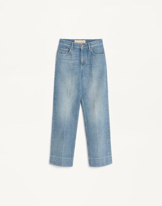 Valentino Denim Trousers Woman BLUE 24