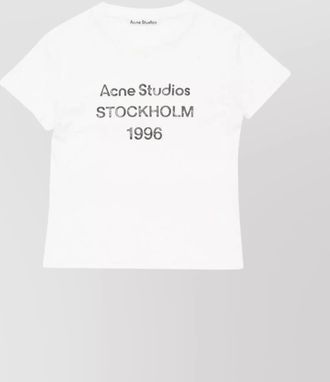 Acne Studios cotton t-shirt with logo and graphic design