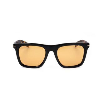 David Beckham Db 7066/F/S Bold Tortoiseshell-Patterned Rectangular Sunglasses