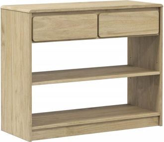 vidaXL Mesa consola sauda madera maciza de pino roble 89,5x36,5x73 cm Vidaxl