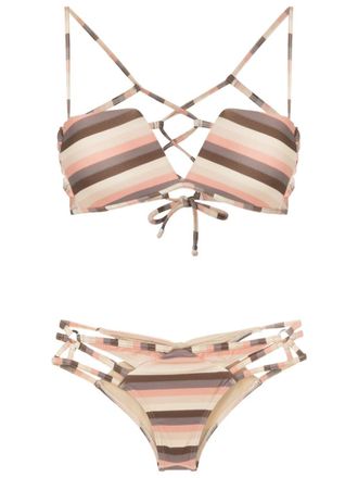 Amir Slama Bikini a righe - Toni neutri