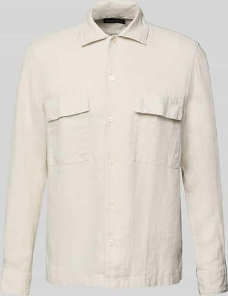 Marc O'Polo Regular Fit Leinenhemd mit Pattentaschen in Beige, Gr&ouml;&szlig;e XL