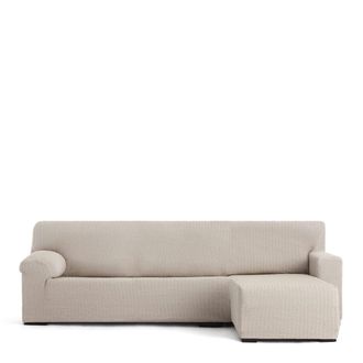 Eysa Funda de sof&aacute; chaise longue derecha b/c lino 250 - 360 cm