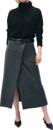 White + Warren Cashmere Featherweight Turtleneck Top In Black