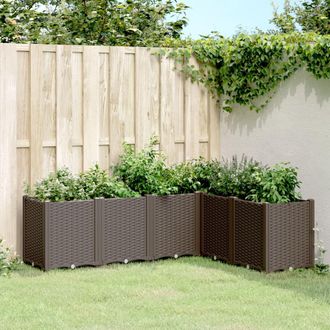 vidaXL Jardinera Pp Marr&oacute;n 160x120x53 Cm Vidaxl