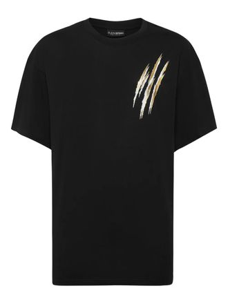 Plein Sport claw-print cotton T-shirt - Black