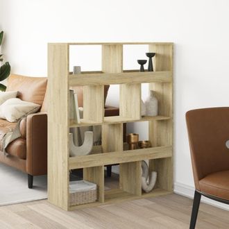 Berkfield Home Room Divider Sonoma Oak 100x33x125.5 cm Engineered Wood in Brown