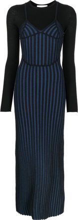 Dion Lee two-tone corset dress - women - Merino/Polyester - S - Black