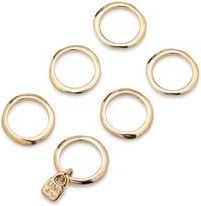 UNOde50 18K Gold-Plated Multi-Ring at Nordstrom, Size 7.5