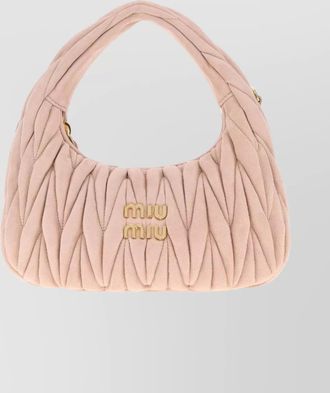 Miu Miu suede handbag with quilted top handle
