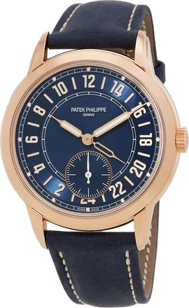 Patek Philippe Complications Calatrava Travel Time Automatic Blue Dial Mens Watch 5224r-001
